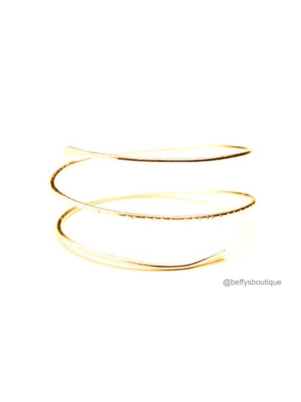 Alloy Spiral Coil Upper Arm Cuff Open Arm Bracelet Adjustable
